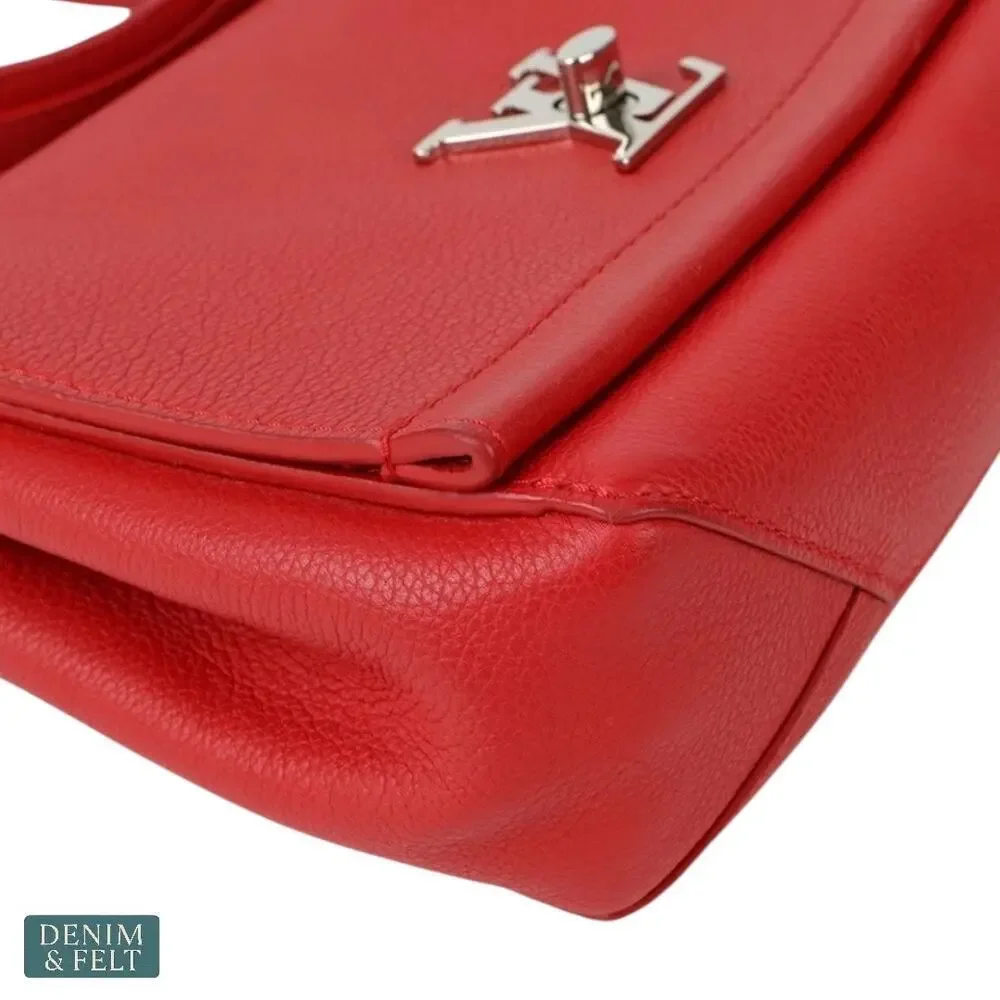 Louis Vuitton Lockme II BB Red‎ Taurillon Leather Crossbody Bag Authentic